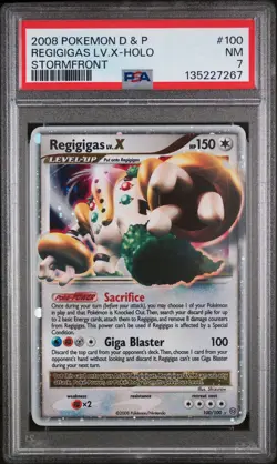Regigigas Lv.X-Holo Stormfront Pokemon Diamond & Pearl Stormfront 100/100 PSA 7 - Image 1