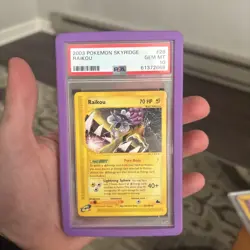 PSA 10 Raikou 28/144 Skyridge Non-Holo Pokemon WOTC E-Reader 2003 - Image 1
