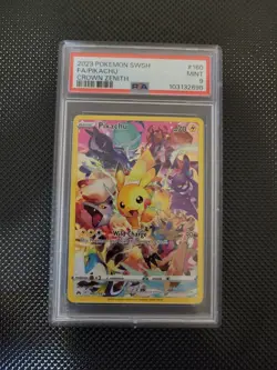 2023 POKEMON SWORD & SHIELD CROWN ZENITH #160 FULL ART/PIKACHU PSA 9 - Image 1