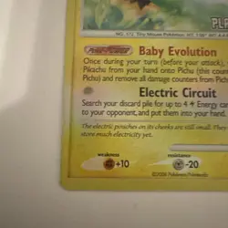 Pokemon TCG Pichu 45/100 Platinum Burger King Reverse Holo HP - Image 3