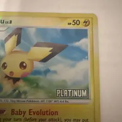 Pokemon TCG Pichu 45/100 Platinum Burger King Reverse Holo HP - Image 5