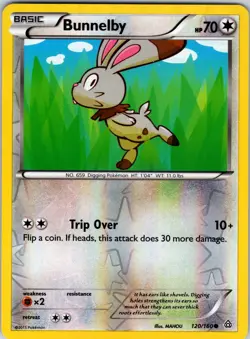 Bunnelby 120/160 XY - Primal Clash Pokemon NM/LP Reverse Holo - Image 1