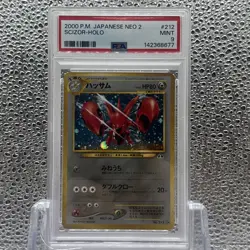 Pokemon PSA 9 Scizor Japanese Neo 2 Holo Rare - Image 1