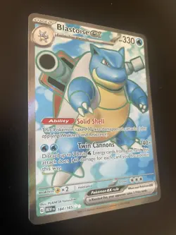 Blastoise ex 184/165 Scarlet & Violet 151 Full Art Ultra Rare Pokemon TCG - Image 2