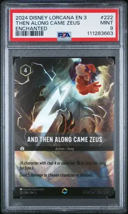 Disney Lorcana - And Then Along Came Zeus - Enchanted - PSA 9 - Image 1