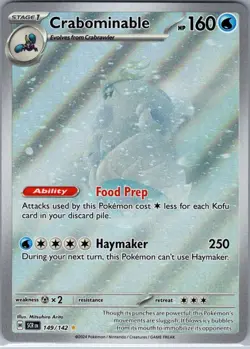 Crabominable 149/142 SV07: Stellar Crown - Pokemon Card - NM - Image 1