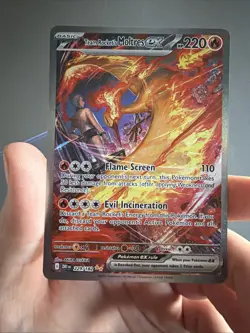 TCG Team Rockets Moltres EX Destined Rivals Card 229/182 SIR Pokemon NM - Image 3