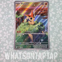 Pokemon Card Victini 208 Black Star Promo Victini Illustration Collection LP - Image 1