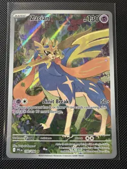 Pokemon Zacian 100/094 Me02: Phantasmal Flames Illustration Rare Holo Card - Image 1