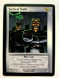TACTICAL TEAM Shadowfist 1995 Collectible Card Game CCG Rare TCG - Image 1