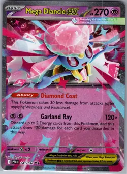 Mega Diancie ex 041/094 ME02: Phantasmal Flames - Pokemon Card - NM - Image 1