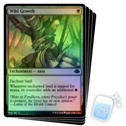 FOIL WILD GROWTH X4 Dominaria Remastered Magic MTG MINT CARD - Image 1