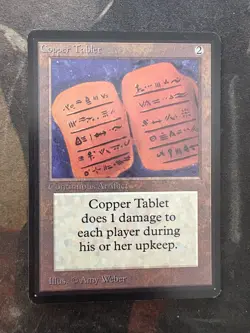 *** BETA Copper Tablet *** NM-Mint! - DUTY FREE - Vintage Magic MtG - Image 1