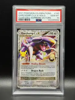 PSA 10 GEM MINT Garchomp C 145 Celebrations Classic Collection Holo Pokemon Card - Image 1