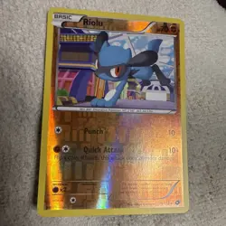 Pokemon TCG Riolu Legendary Treasure 79/113 light Play Reverse Holofoil - Image 1