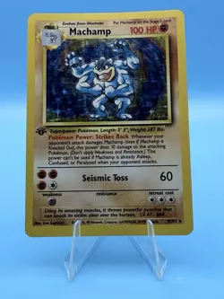 Pokemon TCG Machamp Holo Rare 1st Edition - Image 1
