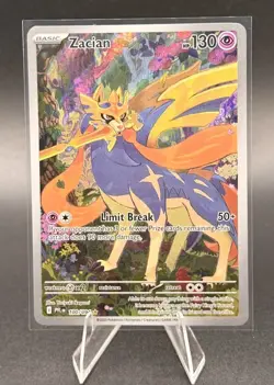 Pokemon TCG Zacian Illustration Rare Mega Evolution Phantasmal Flames PFL 100/94 - Image 1