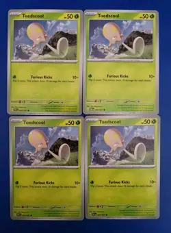 4x Pokemon TCG Paldean Fates: Toedscool (004/091) - Common - Near Mint - Image 1