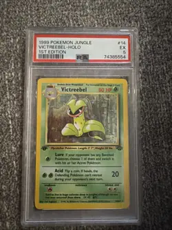 1999 Pokemon Jungle Victreebel Holo 1st Edition 14 PSA 5 - Image 1