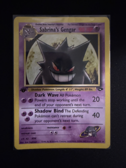 Sabrina's Gengar 1st Edition Pokemon Gym Challenge 029/132 MP - Image 1
