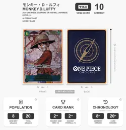 TAG 10 - Monkey D Luffy OP13-118 SEC [One Piece - Carrying on His Will] Japanese - Image 3