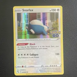 Pokemon TCG Snorlax Holo Rare Card 055/078 Pokemon Go 2022 Near Mint - Image 2