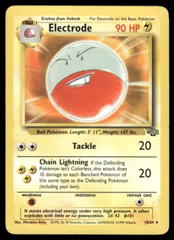 Pokemon Cards Electrode 18/64 UNLIMITED Jungle WOTC Rare LP *3 - Image 1