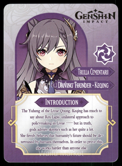 Keqing Genshin Impact CCG Waifu/Husbando Anime Game Card Textured Foil - Image 2