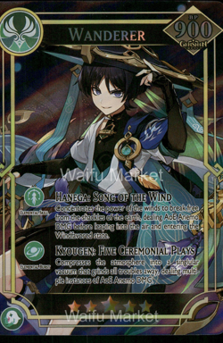 Wanderer Genshin Impact CCG Waifu/Husbando Anime Game Card Foil - Image 1