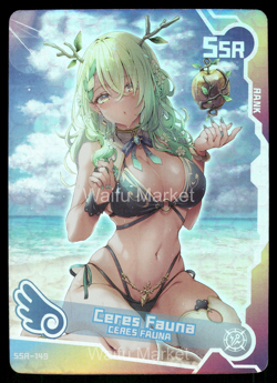 Ceres Fauna Hololive Waifu Anime Card Field Goddess Story Swimsuit Vtuber - Image 1