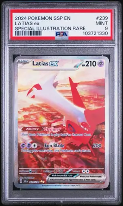 PSA 9 LATIAS ex 239/191 | SIR Full Art Graded Pokemon Card - Image 1