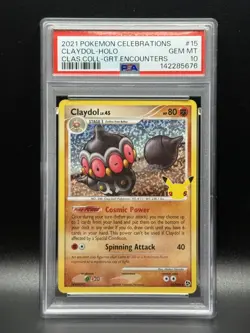PSA 10 GEM MINT Claydol 15 Celebrations Classic Collection Holo Pokemon Card - Image 1