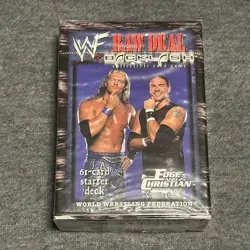 WWF WWE Raw Deal Backlash Starter Deck EDGE & CHRISTIAN - 61-cards - New/ Sealed - Image 1