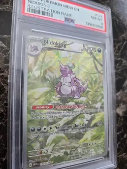 Pokemon 2023 Mew En 151 Illustration Rare NIDOKING #174 PSA 8 NM-MT - Image 5