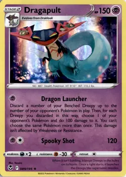 Dragapult 089/195 SWSH12: Silver Tempest Pokemon Card TCG - Image 1