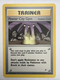 Pewter City Gym 115/132 - Gym Heroes - LP Pokemon TCG 2000 - Image 1