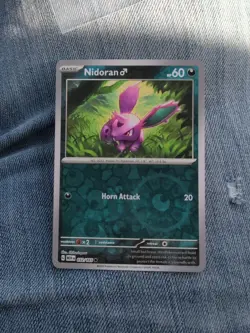 Nidoran 032/165 Pokemon 151 Scarlet & Violet Reverse Holo Common NM 12326 - Image 1
