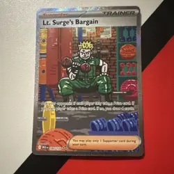Pokemon Lt. Surge's Bargain SIR 185/132 Willing to negotiate price - Image 1