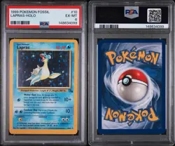 1999 POKEMON FOSSIL #10 LAPRAS-HOLO PSA 6 - Image 1