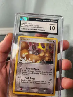 TOP POP 6) CGC 10 GEM MINT Pokemon Stantler STAMPED ERROR Reverse Holo EX 32/115 - Image 1