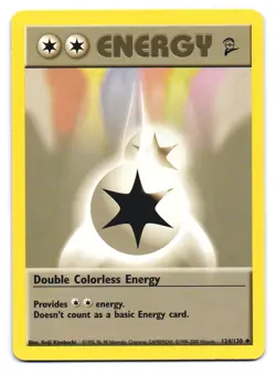 Double Colorless Energy 124/130 Uncommon Base Set 2 Pokemon LP - Image 1