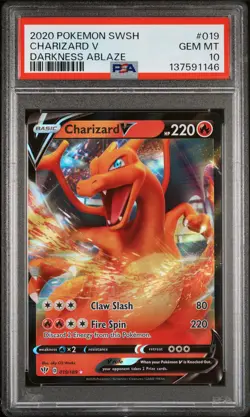 Pokemon Darkness Ablaze Charizard V 019 PSA 10 - Image 1