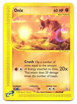 Onix 98/147 Common Aquapolis Pokemon MP - Image 1