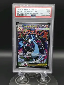 2025 POKEMON MEP EN MEGA CHARIZARD X EX ULTRA PREMIUM UPC 023 PSA 9 MINT - Image 1