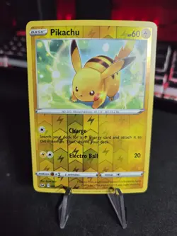 Pokemon TCG Pikachu 065/202 Swsh01: Sword & Shield Reverse Holo - Image 1