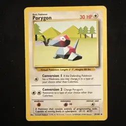 Pokemon TCG Porygon Base Set 39/102 Regular MP. - Image 1