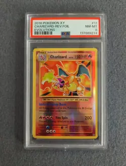 2016 Pokemon XY Charizard REV-FOIL Evolutions PSA 8 - Image 1