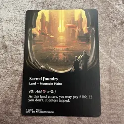 Sacred Foundry - Custom Art MTG Magic The Gathering Playtest Card - Image 1