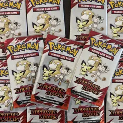 Pokemon TCG Destined Rivals - Fun Pack 3 Card Pack Sealed Lot of 11 - Image 1