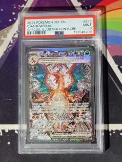 Pokemon Charizard ex Obsidian Flames 223/197 Holo Special Illustration PSA 9 - Image 1